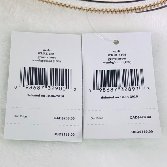 2PCS Kate Spade Carli Groove Street Satchel Wallet - Picture 8 of 8